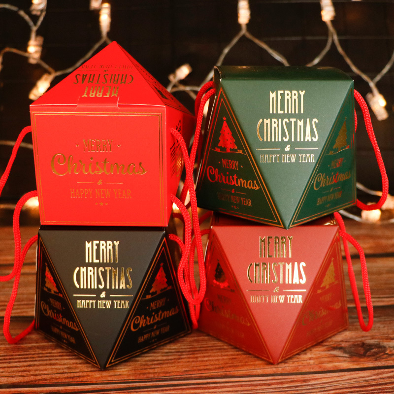 包装盒圣诞节装饰用品创意苹果纸盒子卡通平果盒 六边形系列2(20个装)
