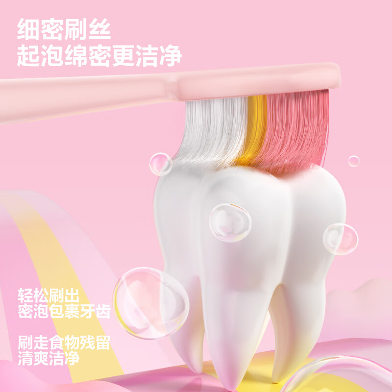 参半(NYSCPS)仙女棒软毛牙刷 无铜护龈软毛抗菌刷丝柔软护龈家用家庭装 1支装高清大图