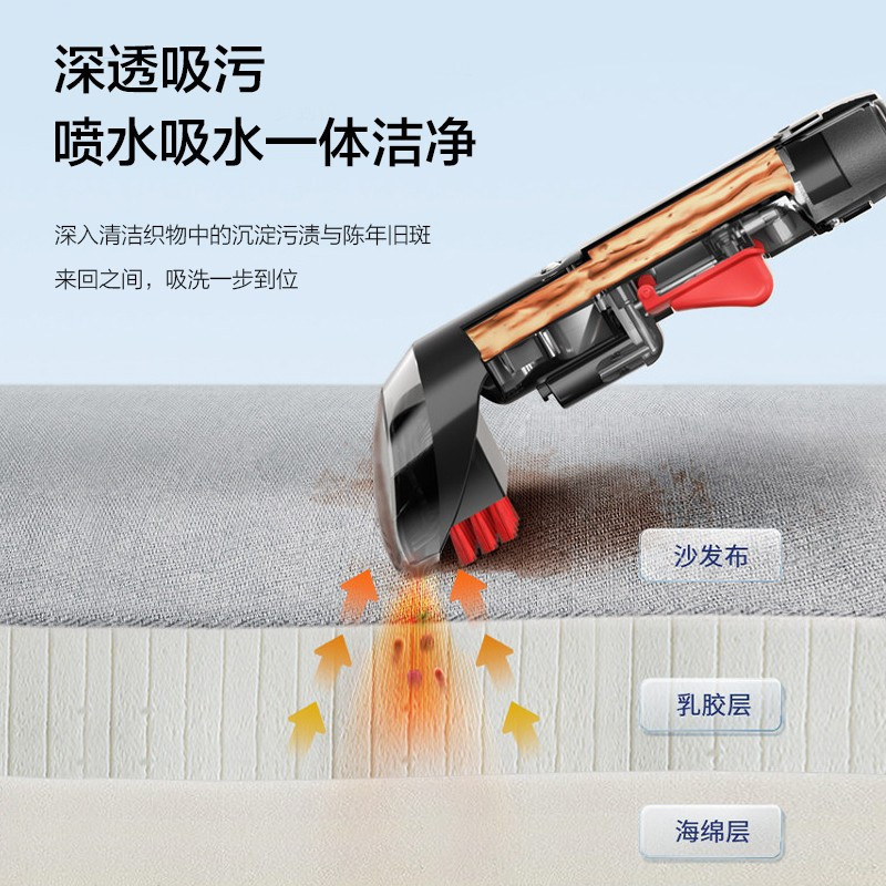 必胜(BISSELL)布艺清洁机电动拖把吸尘器湿式家用小型强力干湿两用家具地毯沙发清洗拖地机洗地机3698Z高清大图