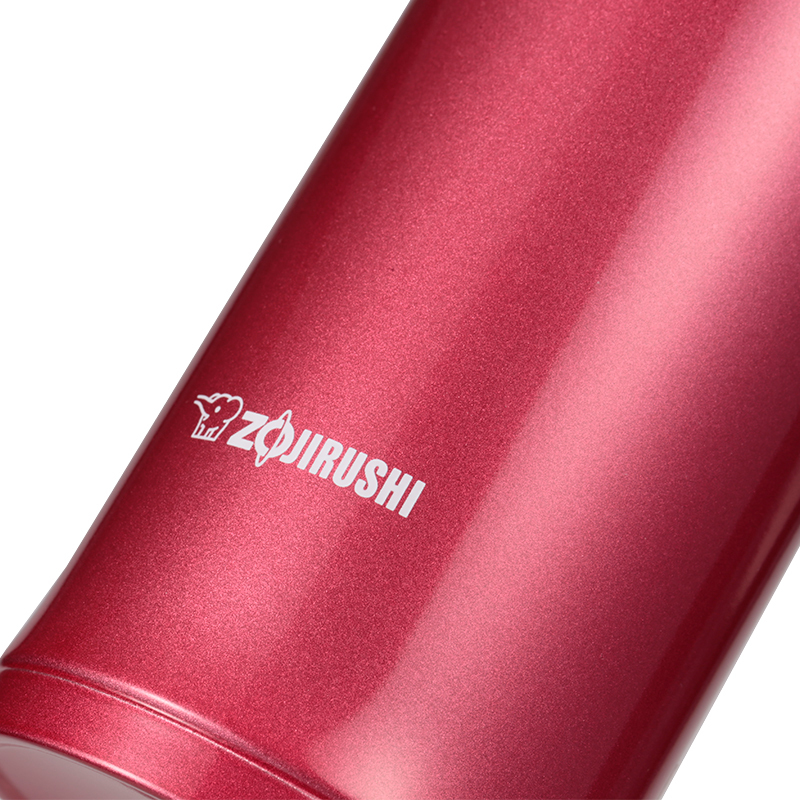 象印(ZO JIRUSHI)保温杯SM-JE48-RC 日本象印真空保冷保温杯 进口不锈钢情侣水杯子 透感红色