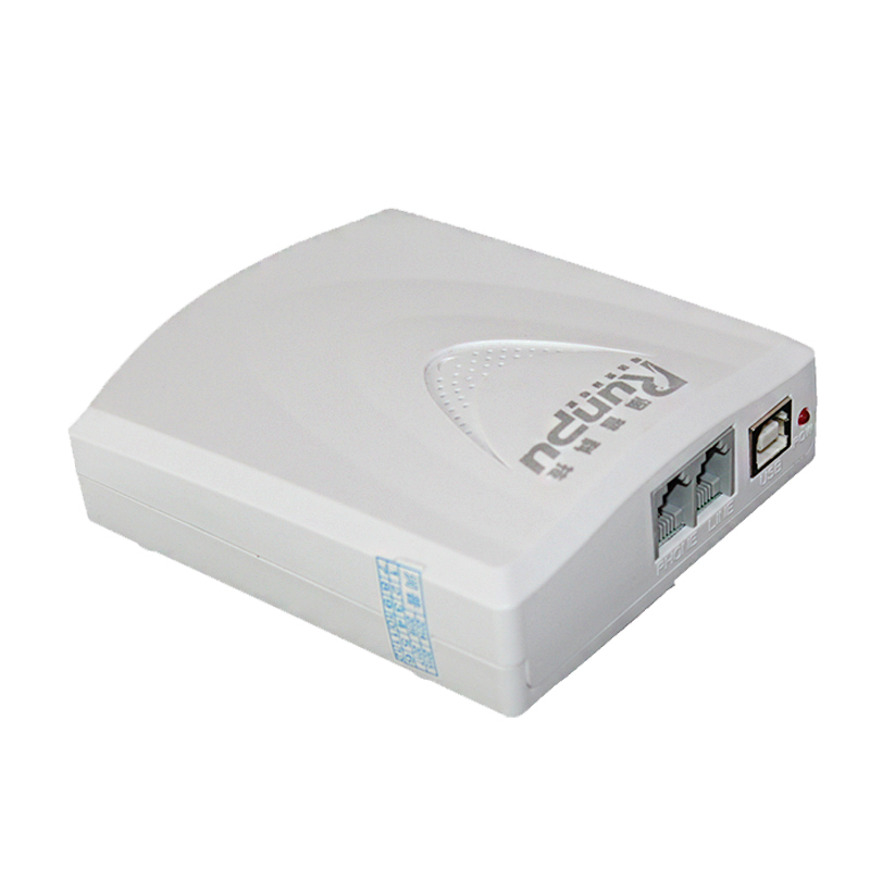 润普科技(RunPU) 数码配件 USB02 双路电话录音盒 有线电话机录音 USB电脑管理(Z)