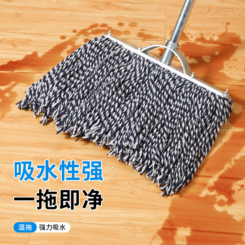 科力邦(Kelibang)拖把棉线 尘推拖布吸水拖把墩布拖地神器 蓝白80cm钢杆 KB3456 1把高清大图