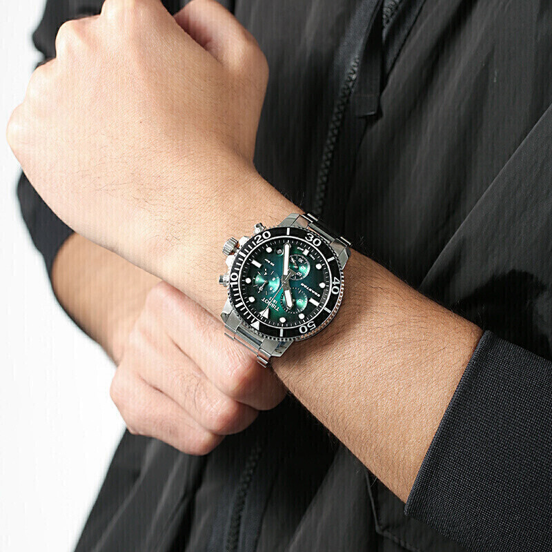 天梭(tissot)瑞士手表 海星系列腕表 钢带石英男表t120.417.11.091.01