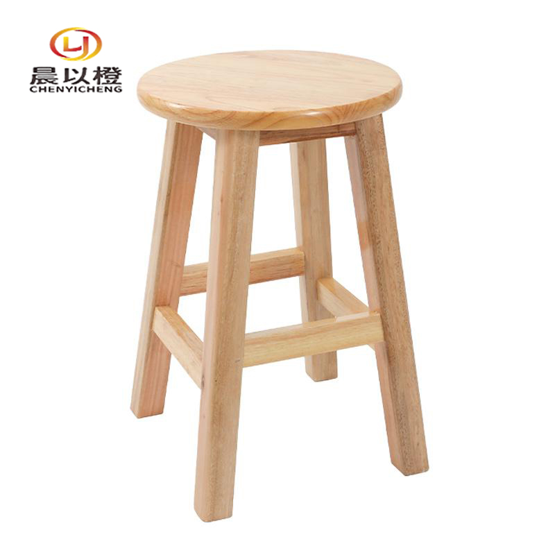 晨以橙 凳子实木圆凳 40cm 个高清大图