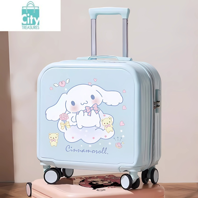 bangdou行李箱儿童可坐可骑女孩可爱小型轻便登机箱手提密码箱18寸