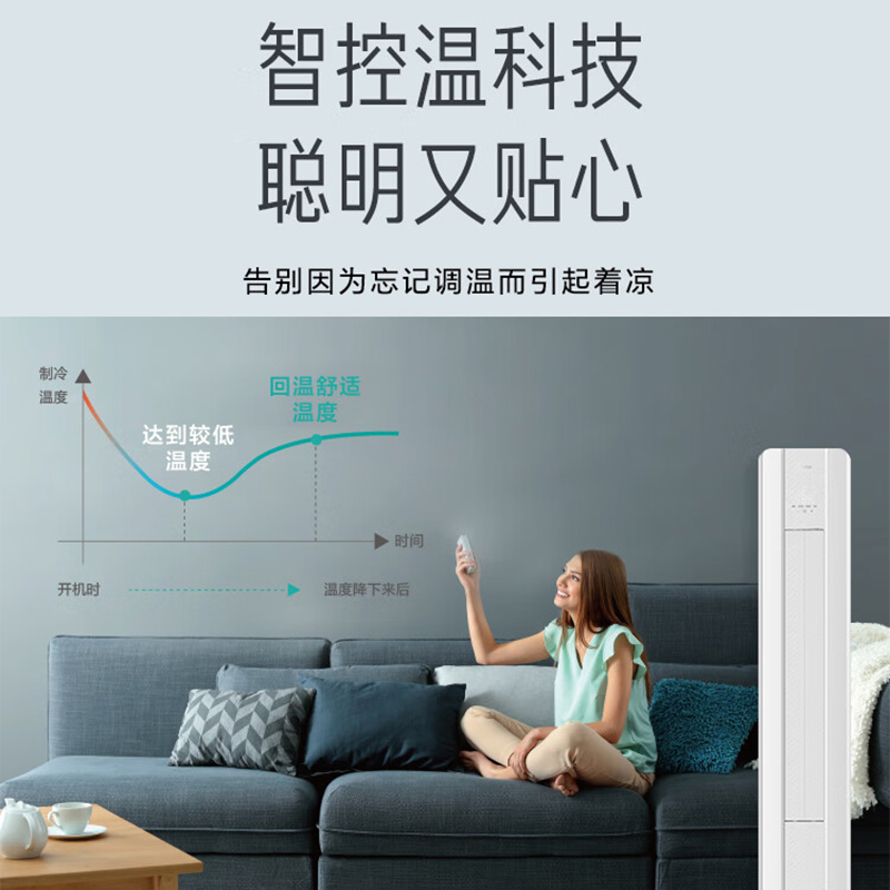 美的(Midea)2匹 新一级能效 变频冷暖 客厅立式空调柜机 智能清洁 KFR-51LW/G3-1