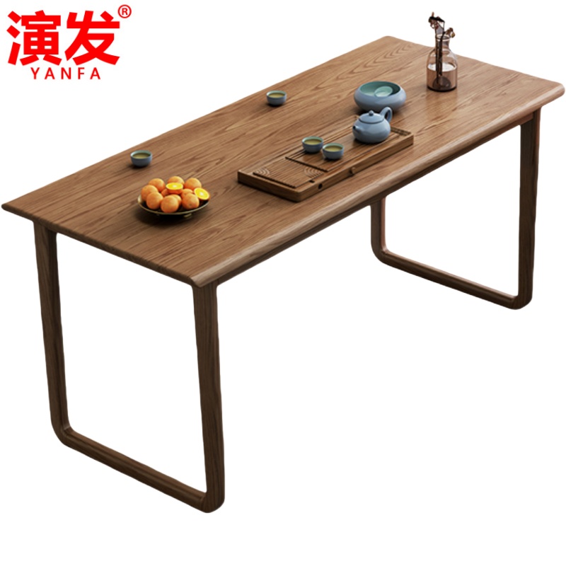 演发 茶桌实木 套高清大图