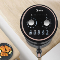 美的(Midea) 空气炸锅MF-TN1501 家用多功能机械式简易操作 1.5L小容量 无油煎炸锅 薯条机多功能 黑色