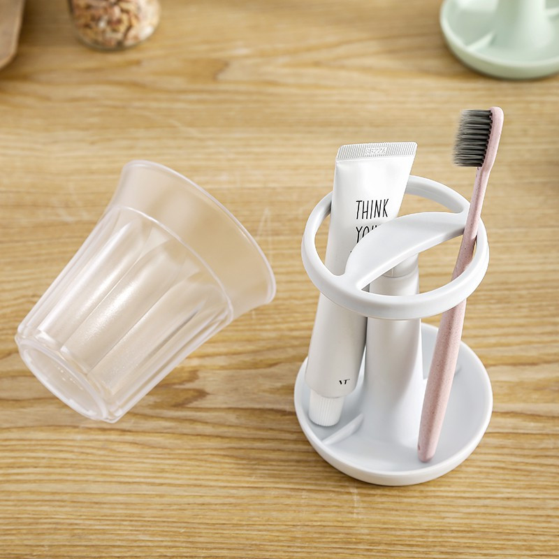 牙刷置物架牙膏架卫生间放牙刷的架子创意置物架漱口牙具杯架套装三维