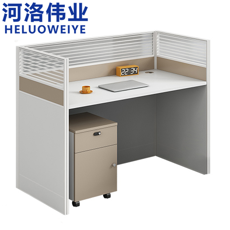 河洛伟业屏风办公桌高清大图