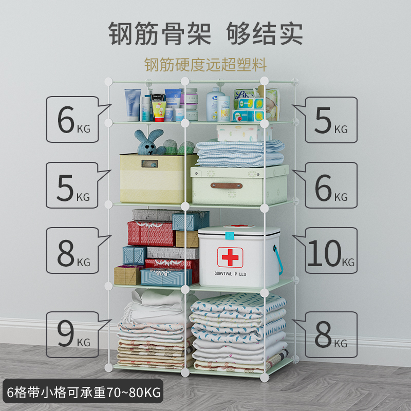 美帮汇夹缝收纳柜卫生间厨房缝隙窄柜子置物架家用塑料折叠储物箱抽屉式高清大图