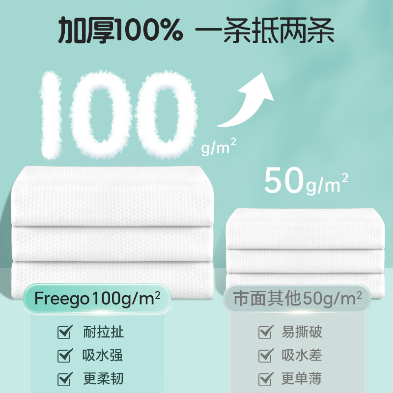 Freego植物浴巾 一次性浴巾大号加厚珍珠纹出差酒店便携旅行毛巾棉柔巾 75*140cm