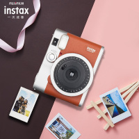 富士(FUJIFILM)INSTAX 拍立得 相机 一次成像相机 mini90豪华相机 银棕色 单机 富士小尺寸胶片相机