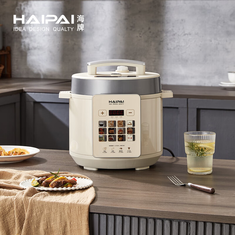 海牌(HAIPAI)电压力锅HP-DL50A 304不锈钢复合内胆5L容量电压力锅高清大图