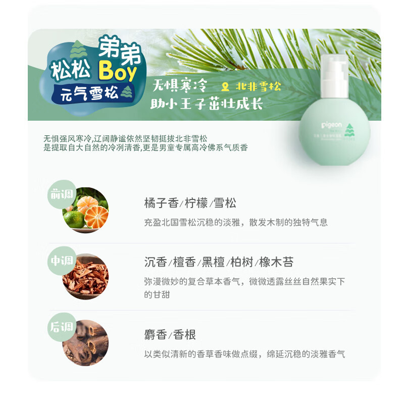 贝亲 儿童全身保湿乳 (元气雪松香) 180ml IA281高清大图