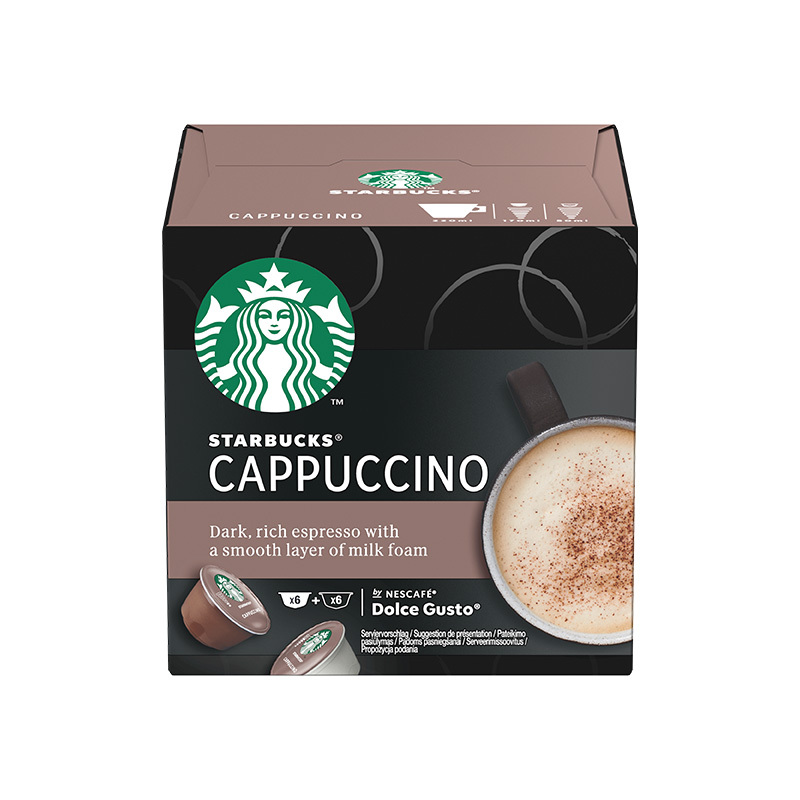 星巴克(Starbucks) 卡布奇诺咖啡 咖啡胶囊120g(内含12颗)(花式咖啡)