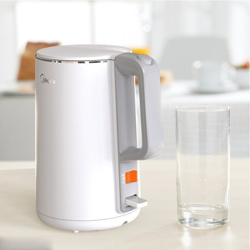 美的(Midea)MK-HJ1515a热水壶烧水壶电水壶304不锈钢1.5L容量电热水壶
