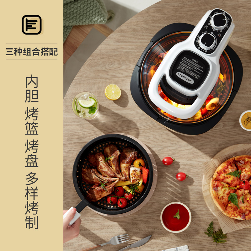 利仁KZ-J5000A空气炸锅家用大容量5L多功能锅电炸锅煎炸锅薯条机360°循环加热按钮调节高清大图