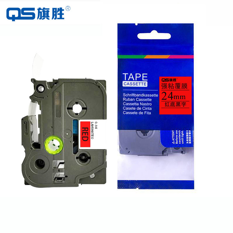 旗胜 色带24mm 红底黑字TZe-451 个高清大图