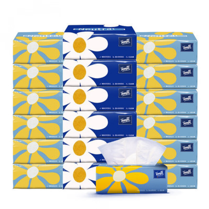 得宝 T2898A 80抽4层S码抽纸 Mini抽取式纸面巾 10包/提高清大图