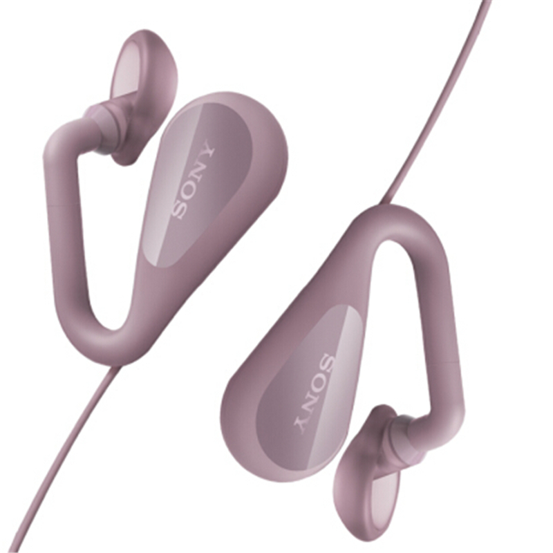 Sony/索尼耳机STH40D开放式立体声耳塞式线控带麦通话跑步耳机(粉色)