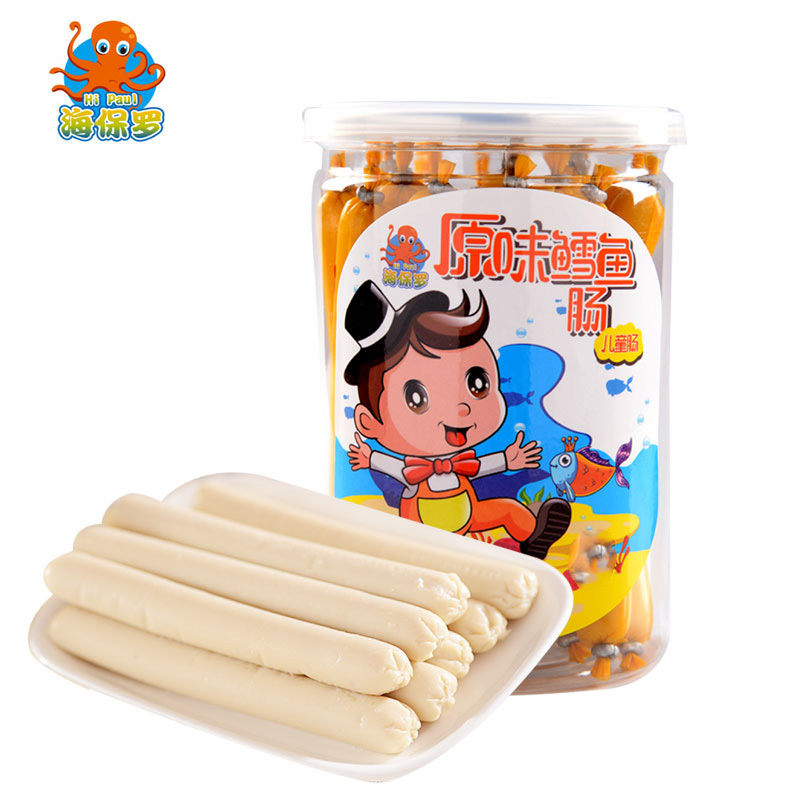 海保罗深海鱼肉肠鳕鱼儿童食品300g(15g*20支)桶装鱼肠 12个月以上