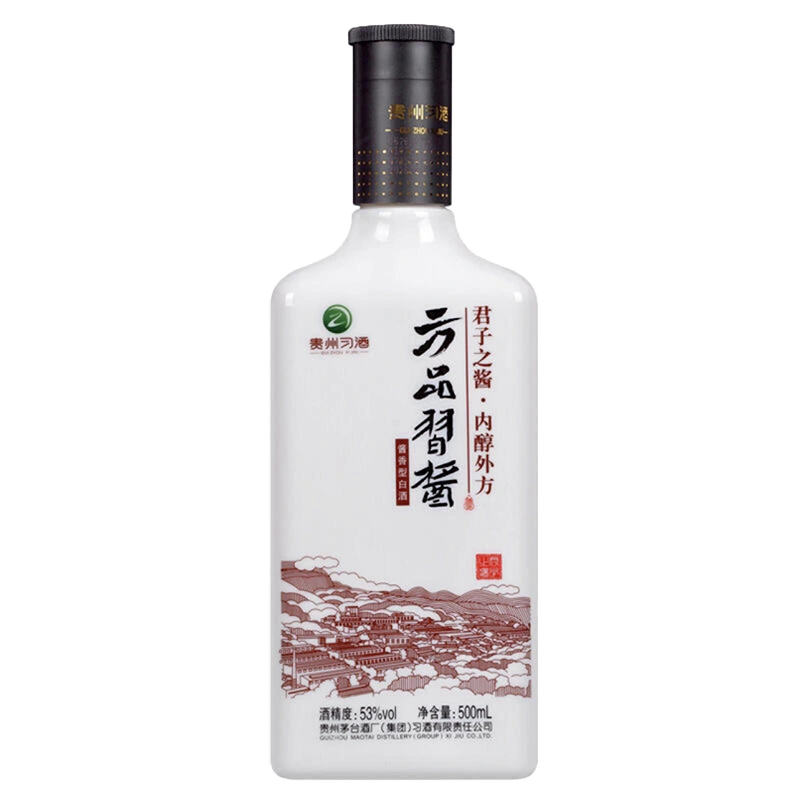 习酒 53度 方品习酱 酱香型白酒 500mlx12整箱装