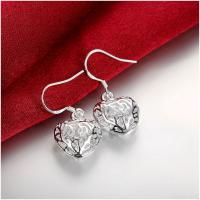 E021Women silver plated earring镀925纯银日韩甜美时尚耳环耳饰