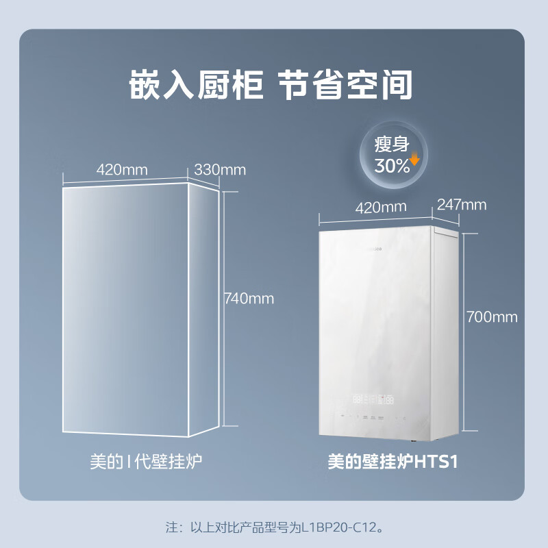 美的(Midea)无极双变频一级能效水气双调零冷水燃气壁挂炉天然气采暖地暖锅炉热水器以旧换新LL1PBD28-HTS1