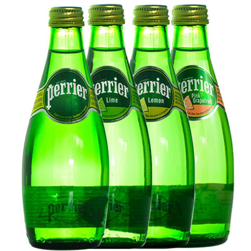 法国巴黎水perrier气泡矿泉水330ml整箱饮料24瓶柠檬原味西柚青柠