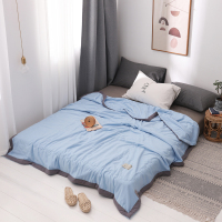 曼克顿 （MANKEDUN）纯色简约水洗棉夏被 mkdxy01