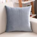 纯色天鹅绒靠垫沙发抱枕套办公室靠背床上靠枕方形靠垫套含芯抱枕_2_621_299 60X60cm（抱枕套+芯） 苍青色天鹅绒