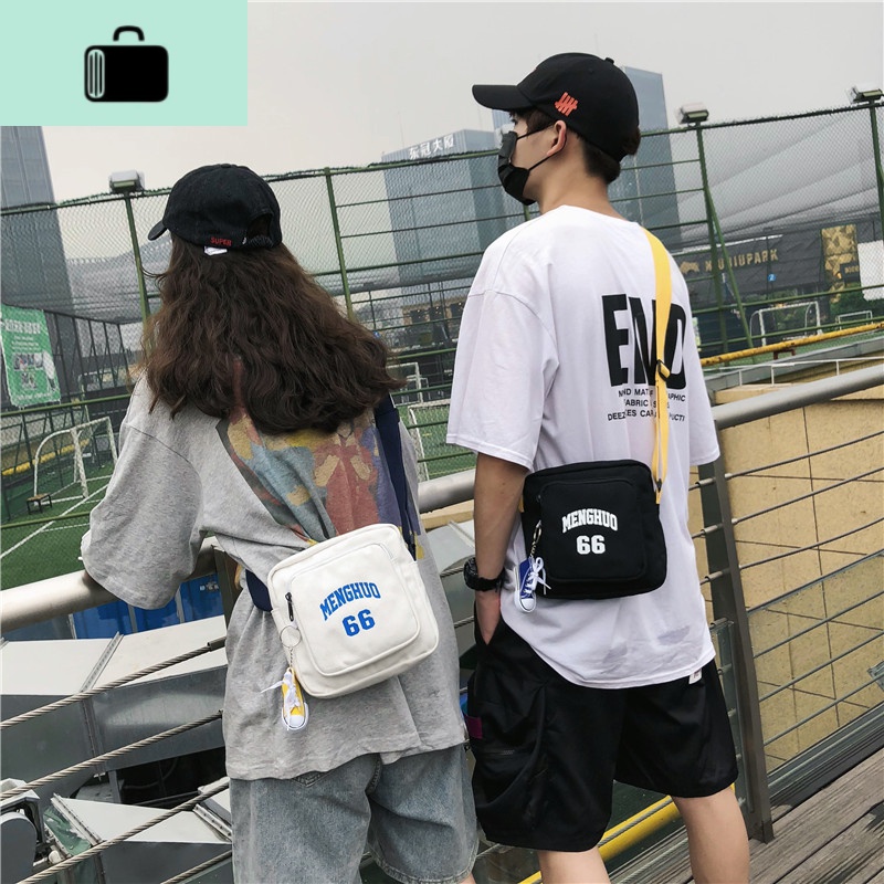 挎包男潮牌时尚青年文艺男生斜跨帆布包简约百搭休闲日系单肩包包NEW LAKE男士单肩包