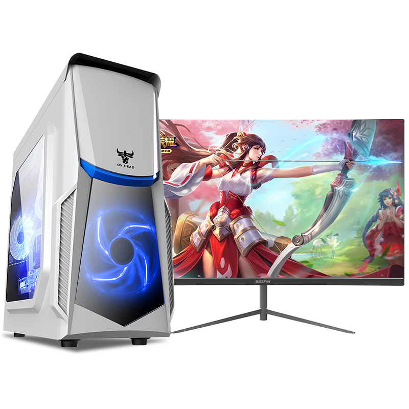 世纪之星 酷睿i7四核 GTX1050Ti 4G独显/16GB内存/480G固态+500G机械盘 台式机 台式电脑DIY组装机 电脑主机组装电脑 商务家用办公游戏电脑+24英寸全套