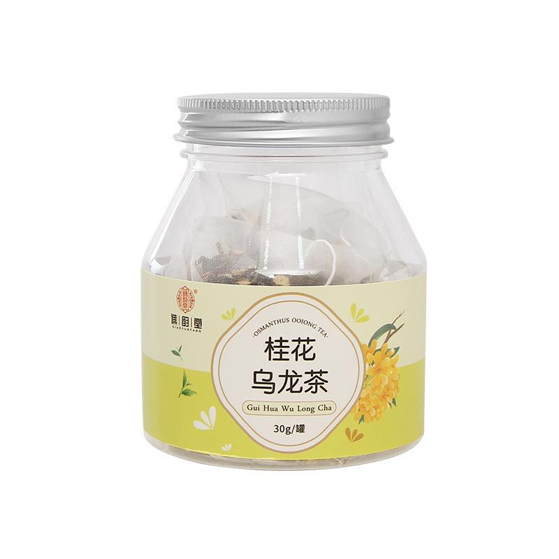 谯韵堂 桂花乌龙茶 30g/罐装 三角包款 桂花甘草乌龙 10罐装