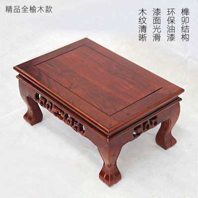 仿古实木质炕桌炕几榻榻米矮桌榆木中式飘窗茶几方地桌小桌子_1 48*32高30精品全榆木