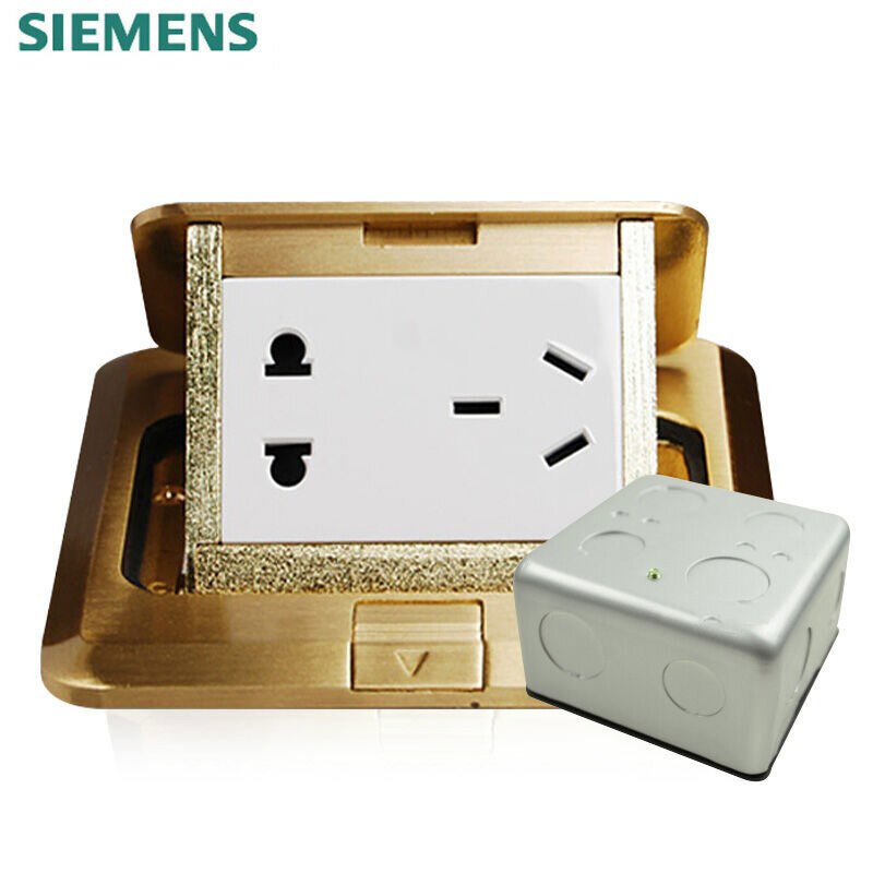 西门子(SIEMENS) 西门子开关插座 五孔10A电源地插 (铜)五孔