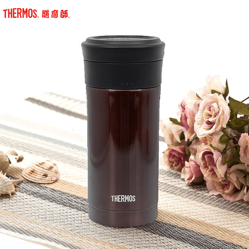 膳魔師(THERMOS)保温杯TCMK-350带茶漏泡茶杯膳魔师350ML水杯304不锈钢车载办公商务土豪金GL家用通用高清大图