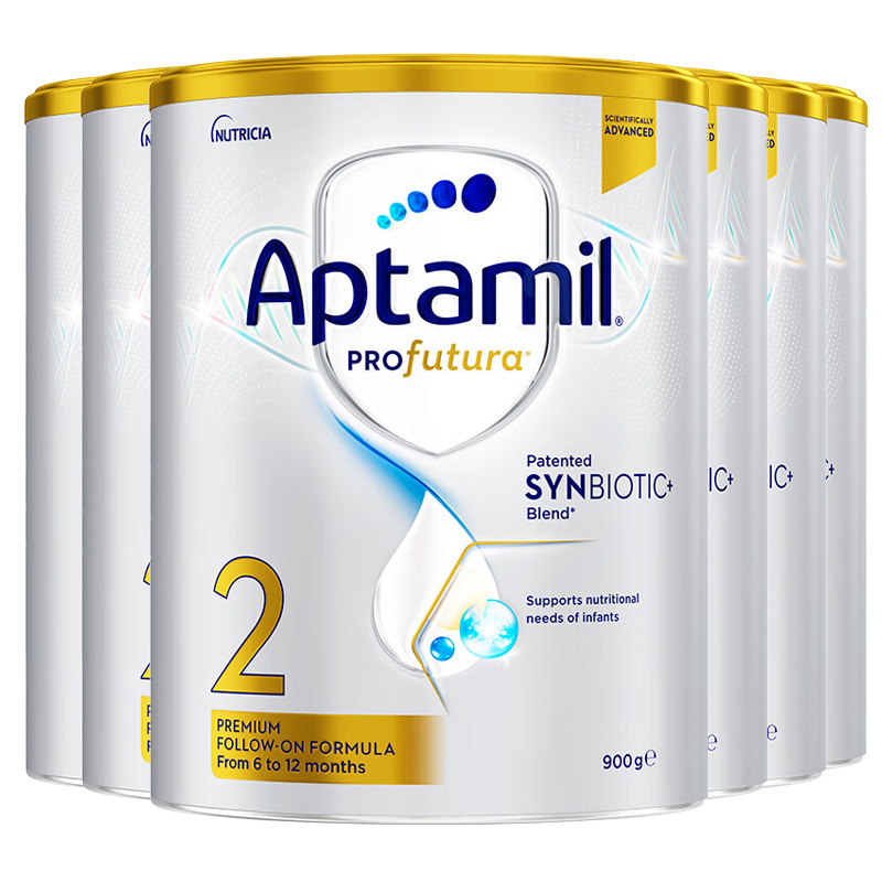 澳洲爱他美Aptamil白金版2段900g*6罐装
