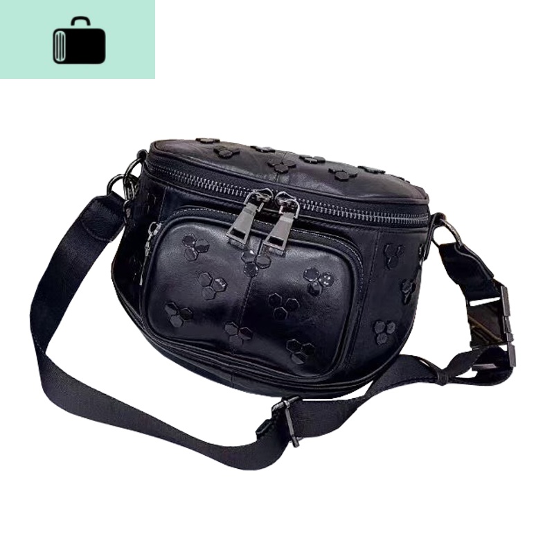 欧洲站真皮斜挎包2020春夏上新时尚潮女网红腰包羊皮多功能胸包女NEWLAKE高清大图