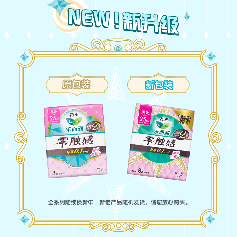 乐而雅(Laurier) 超丝薄特长日用护翼型250mm8片*10包高清大图