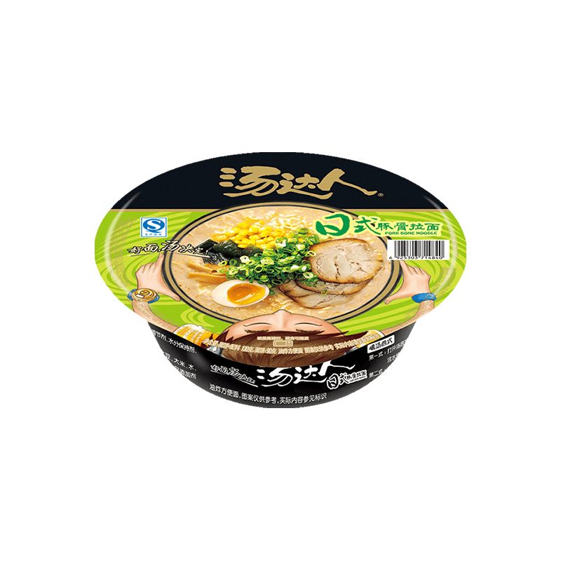 统一 汤达人方便面泡面代餐速食夜宵主食碗面日式豚骨拉面130g*6碗