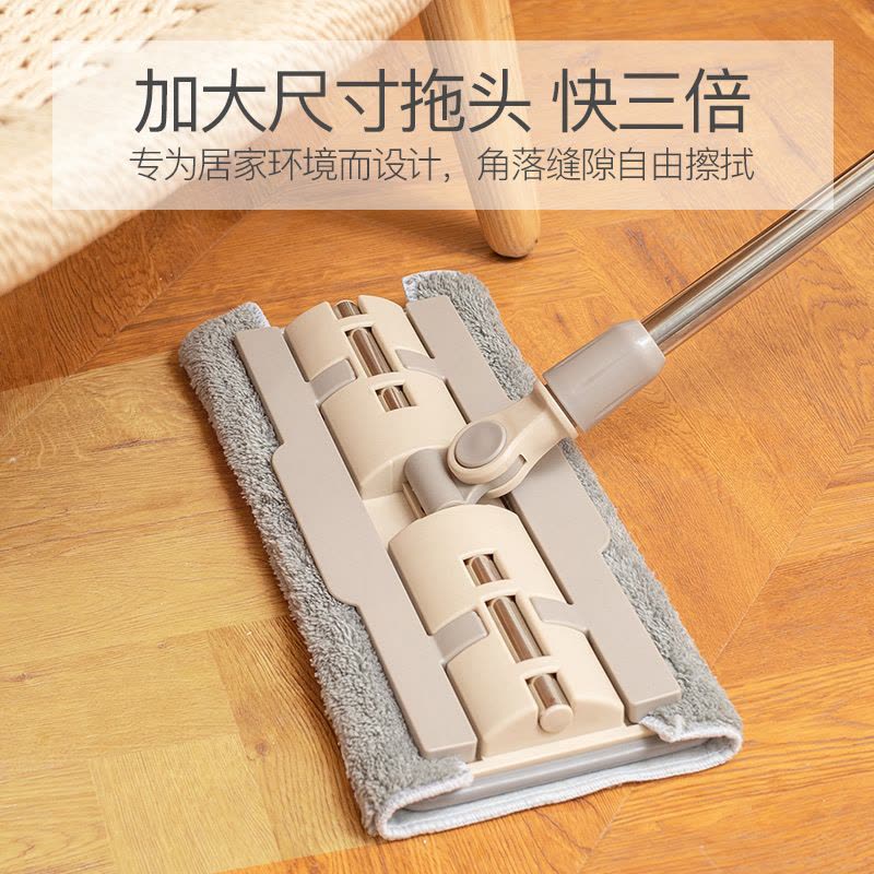 平板拖把家用免手洗懒人一拖瓷砖拖地拖布擦地墩布净干湿两用图片