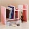 桌面小书架简易桌上置物架简约现代学生书柜儿童书桌办公桌收纳架 2018升级款【浪漫粉色】
