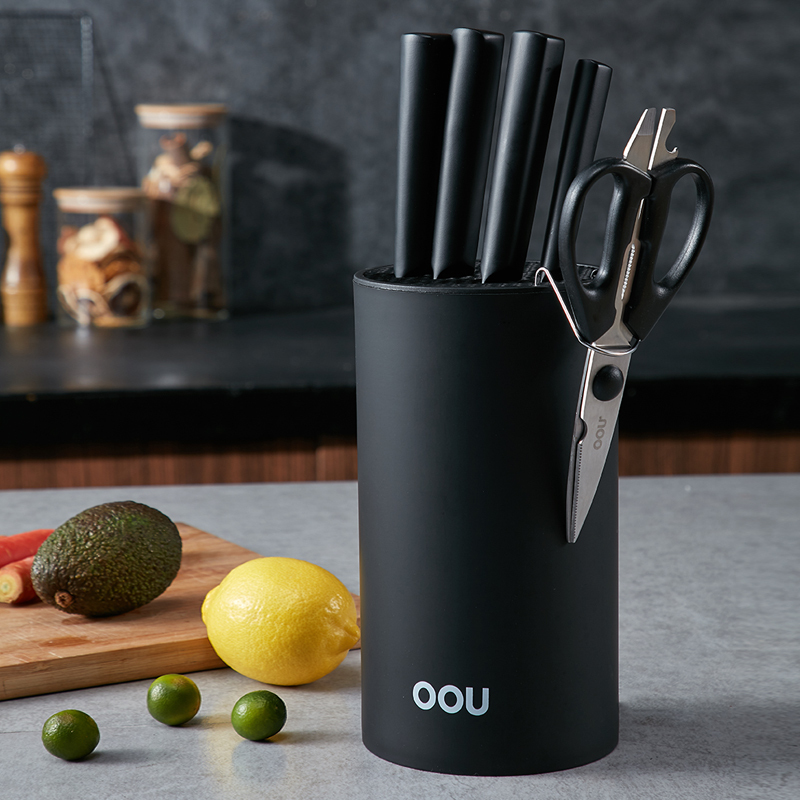 OOU!黑刃三代抗菌刀具 七件套UC4212高清大图