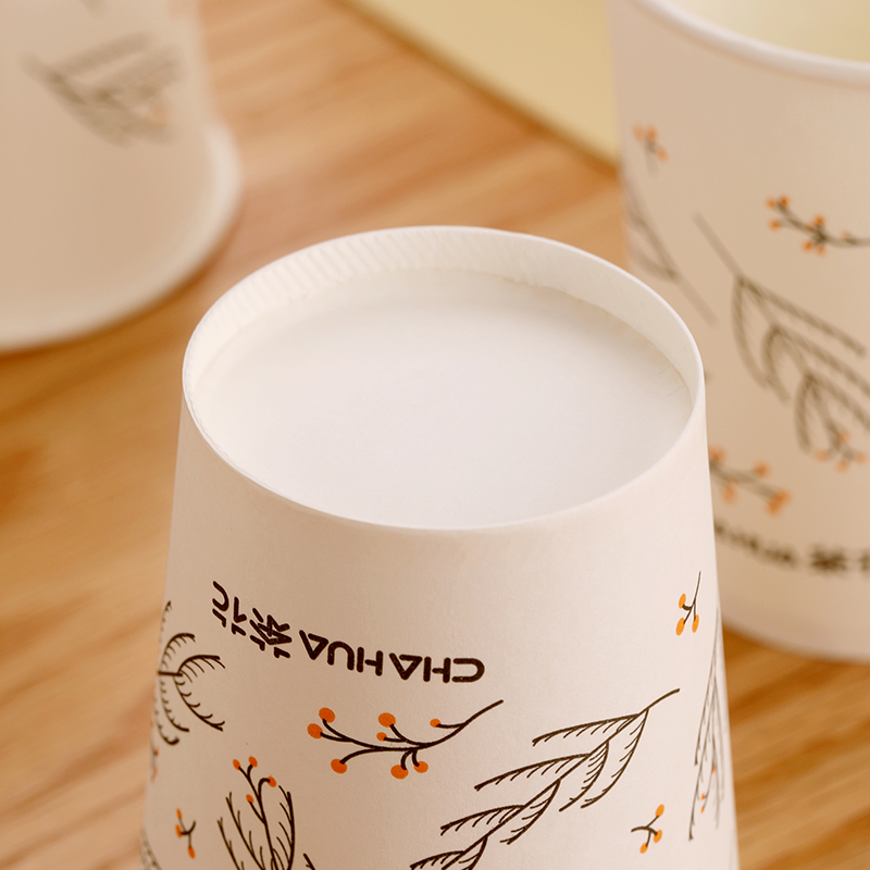 茶花 中号无蜡淋膜纸杯 1套/套高清大图