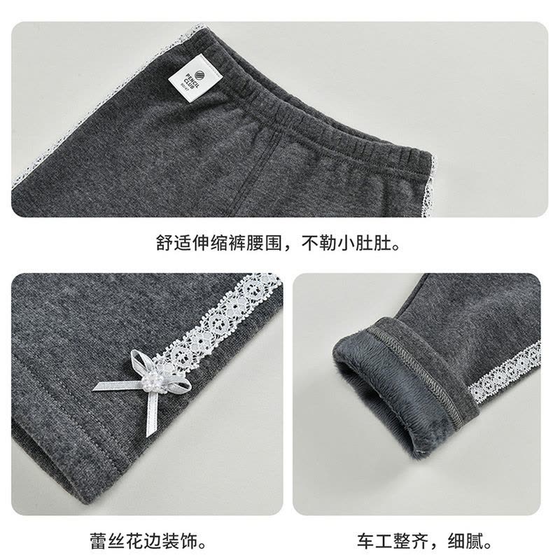 [1件3折]铅笔俱乐部童装秋冬新款女小童打底裤儿童加绒裤子加厚长裤图片