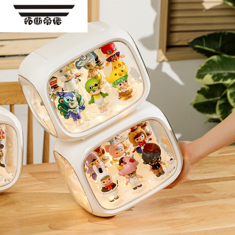 拓斯帝诺太空舱盲盒收纳盒亚克力公仔透明柜子泡泡玛特手办玩具展示盒