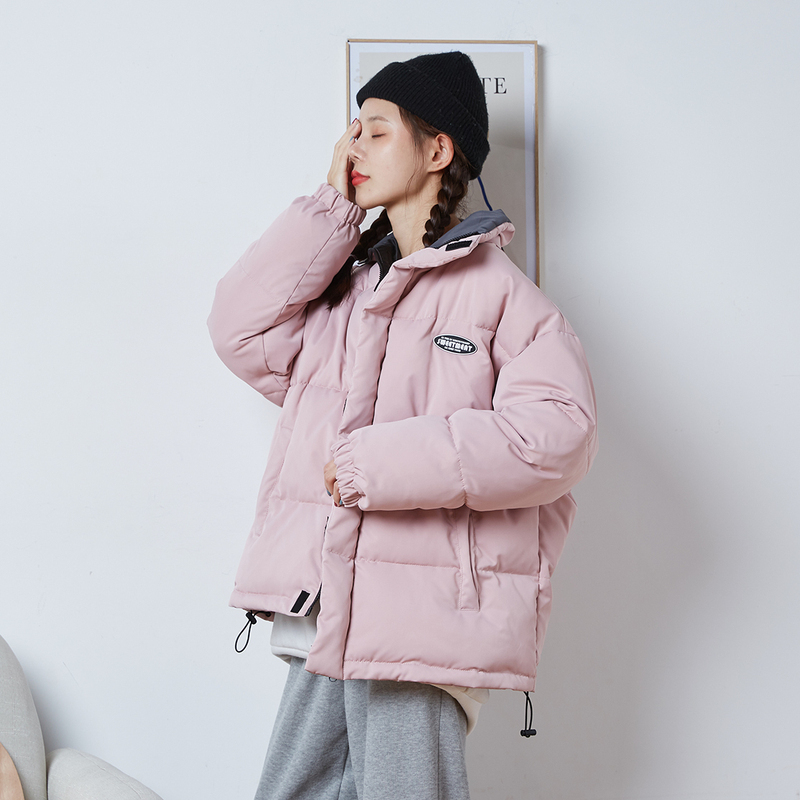 唐狮新款棉衣女冬季棉服韩版净色宽松时尚百搭韩版面包服潮