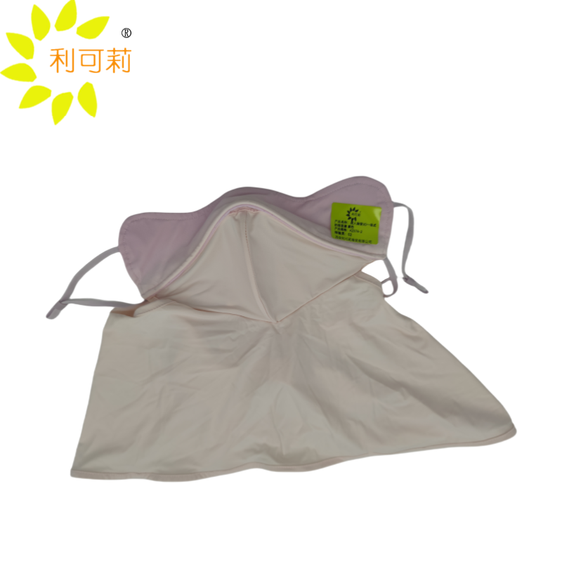 利可莉成人渐变3D一体式防晒面罩 紫色 KZ076-2/个高清大图